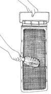 CLOTHES DRYER LINT SCREEN BRUSH