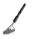 Professional long lasting two-pronged safety double-helix brislte-free flat grill bbq brush