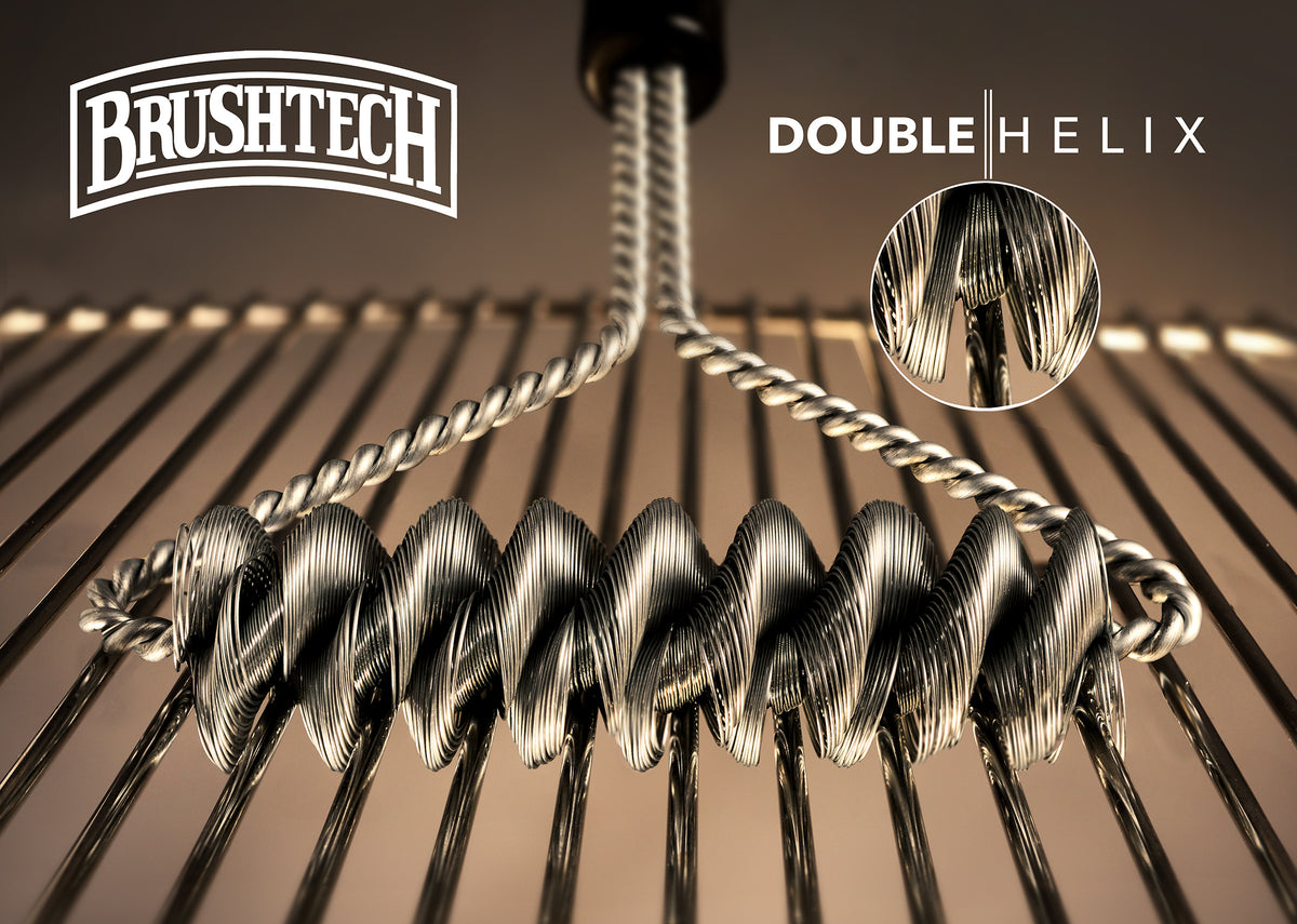 Brushtech 12” quad spring safety double-helix Bristle free BBQ