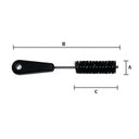 D-series stiff stem tube brush with handle and durable plastic bristles – long-lasting