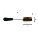 K-series flexible stem tube brush with handle and brass bristles – ergonomic
