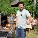 Advanced long v-shaped bbq grill brush