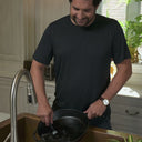 Cast iron pan heavy duty brush