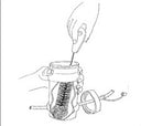 High-quality foam-tipped sports bottle washing brush