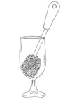 SMALL GOBLET & BRANDY GLASSWARE WASHING BRUSH