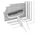 High-quality revolving wide faced screen brush