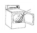 Heavy-duty lint catching brush for lower level dryer traps of clothes dryer
