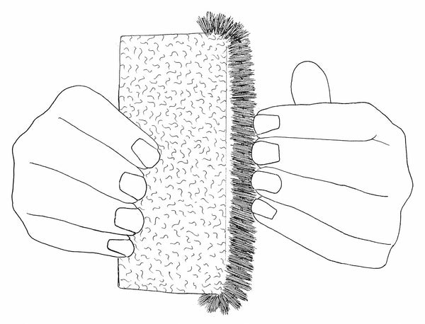 THE FINGERTIP AND HAND CLEAN-UP ACCELERATOR SPONGE BRUSH