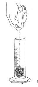 Long length foam multi-purpose lab brush - 16.5" long – safe design