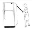 Refrigerator coil cleaning brush – safe design