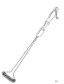 Heavy-duty high temperature fryer basket cleaning brush