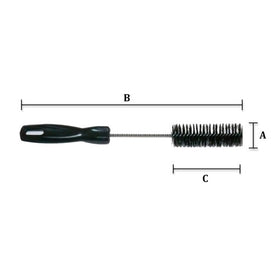 H-SERIES FLEXIBLE STEM TUBE BRUSH WITH HANDLE AND DURABLE PLASTIC BRISTLES
