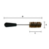 K-SERIES FLEXIBLE STEM TUBE BRUSH WITH HANDLE AND BRASS BRISTLES